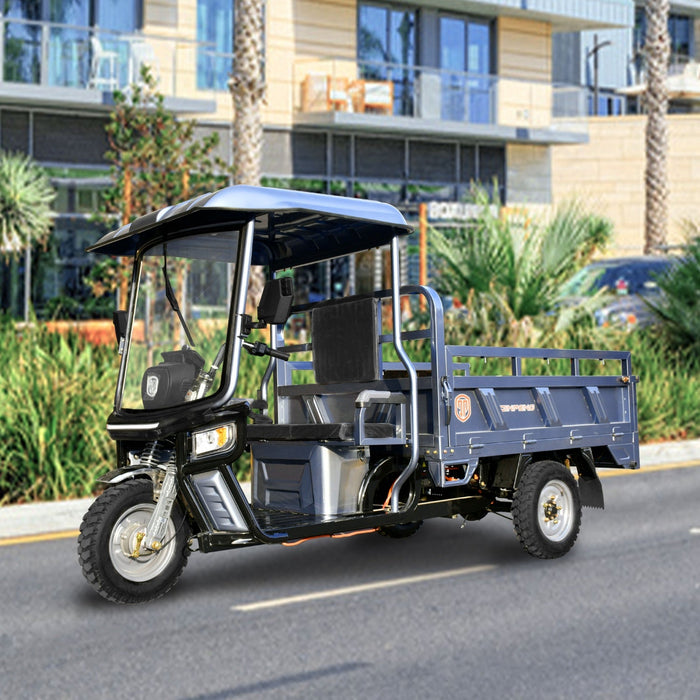 Jinpeng 1500W Electric Cargo Tricycle Truck with Canopy