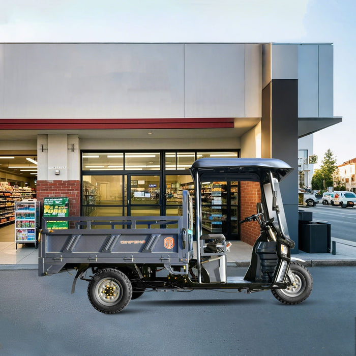 Jinpeng 1500W Electric Cargo Tricycle Truck with Canopy