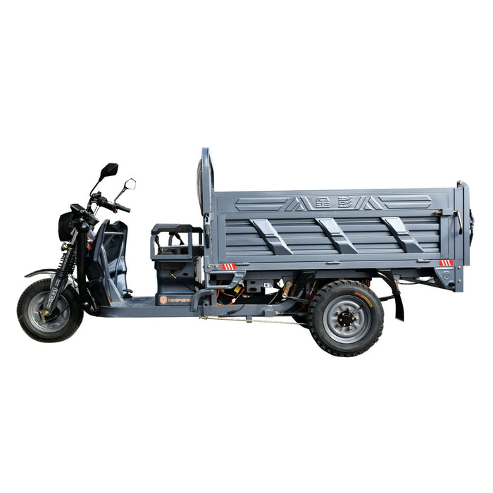 Jinpeng 1500W Electric Cargo Tricycle Truck w/ Hydraulic Dump for Easy Unloading