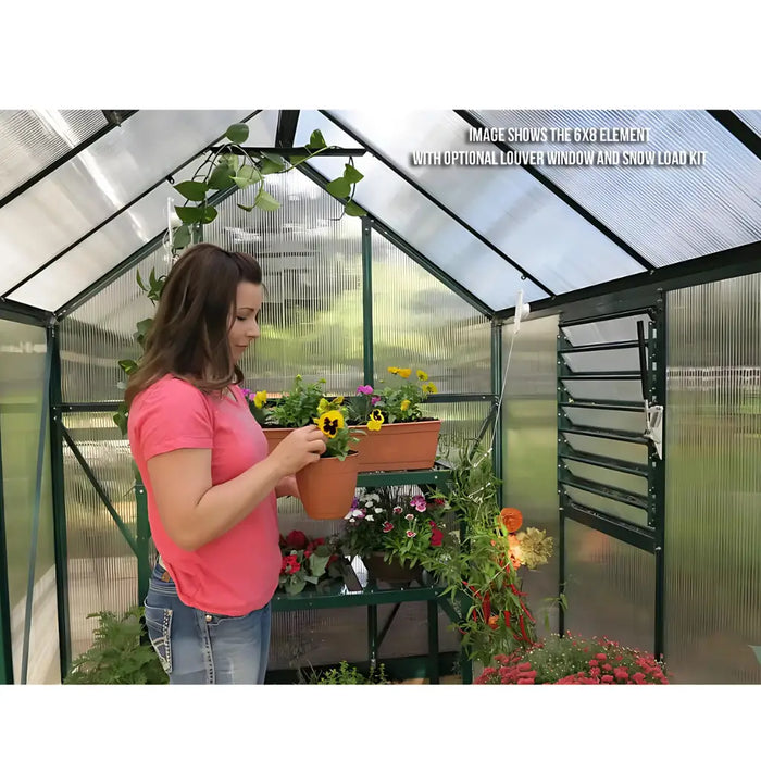 Grandio Element 6x8 Greenhouse Kit 10mm Polycarbonate Aluminum Frame