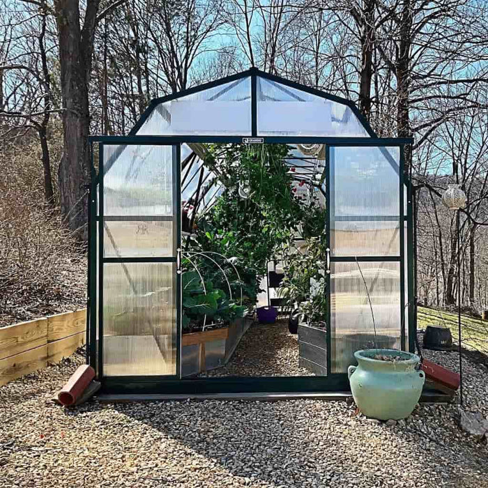 Grandio Elite 8x16 Greenhouse Kit 10mm Polycarbonate Barn Style Aluminum Frame