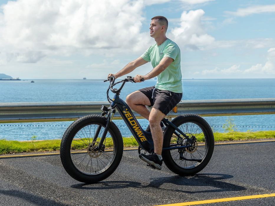 Velowave Rover Step-Thru Electric Bike 750W Motor, Fat Tires, 50-Mile Range, Hydraulic Brakes