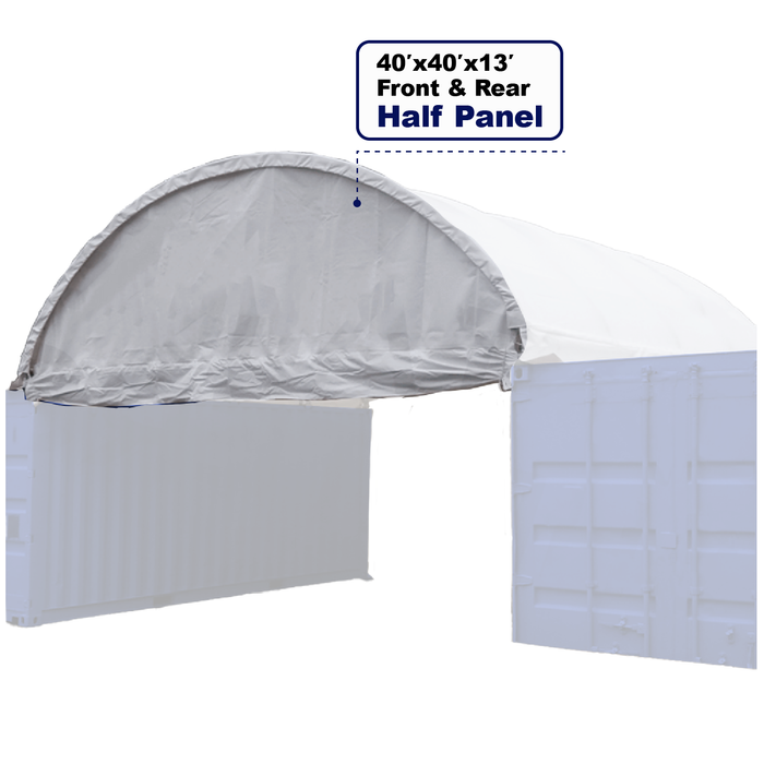 Chery Industrial Front and Back Half Panels for Container Canopy Shelter 40′ W × 40′ L × 13′ H