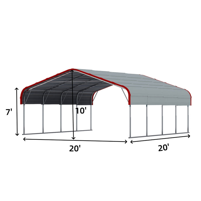 Chery Industrial Golden Mount Classic Steel Carport 20′ W x 20′ L