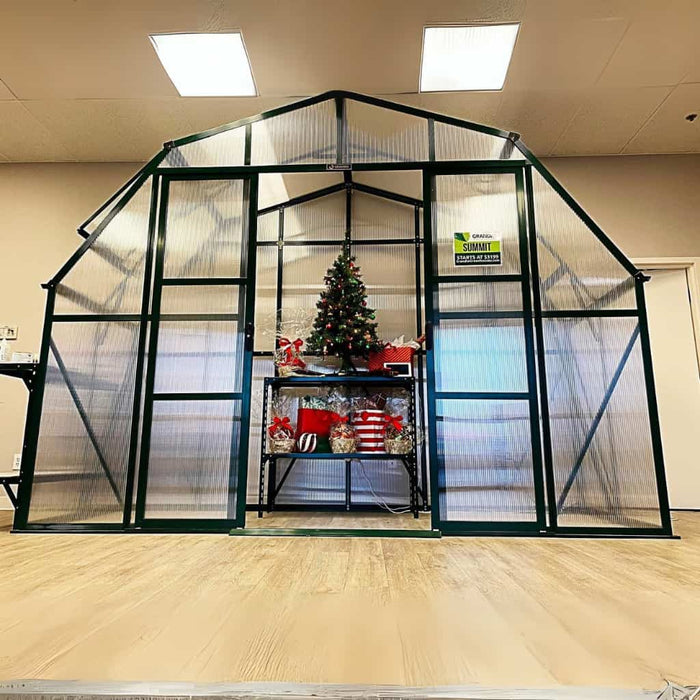 Grandio Summit 12x12 Greenhouse Kit 10mm Twin Wall Polycarbonate