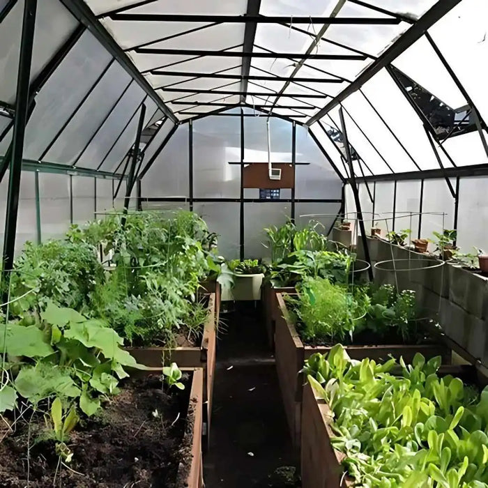 Grandio Elite 8x16 Greenhouse Kit 10mm Polycarbonate Barn Style Aluminum Frame