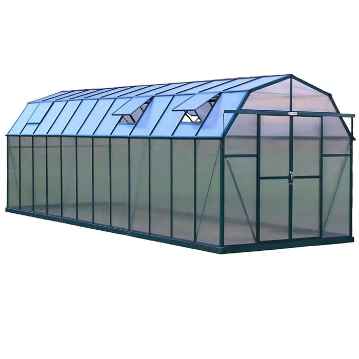 Grandio Elite 8x24 Greenhouse Kit 10mm Polycarbonate Heavy Duty Aluminum Frame
