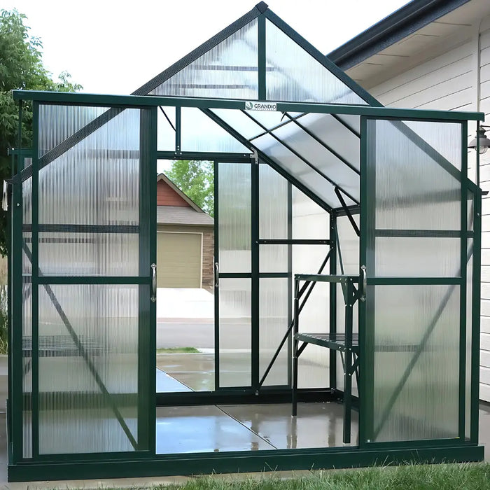 Grandio Ascent 8x8 Greenhouse Kit 6mm Twin Wall Polycarbonate