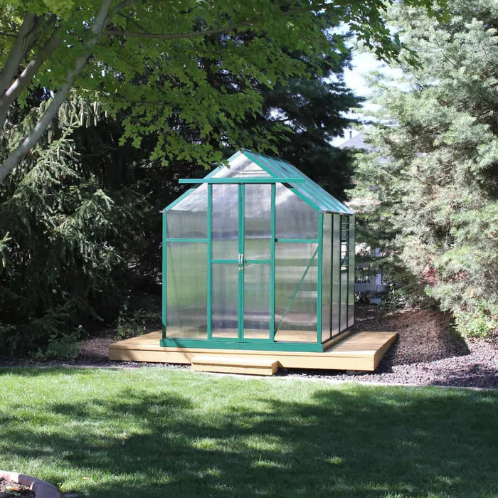 Grandio Element 6x8 Greenhouse Kit 10mm Polycarbonate Aluminum Frame