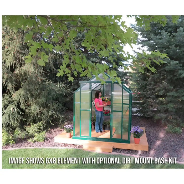 Grandio Element 6x8 Greenhouse Kit 10mm Polycarbonate Aluminum Frame