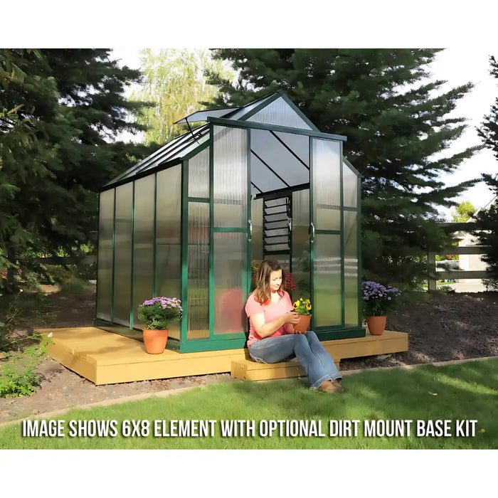 Grandio Element 6x8 Greenhouse Kit 10mm Polycarbonate Aluminum Frame