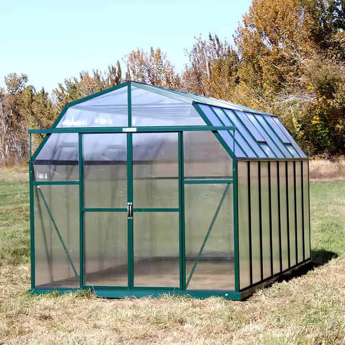 Grandio Elite 8x16 Greenhouse Kit 10mm Polycarbonate Barn Style Aluminum Frame