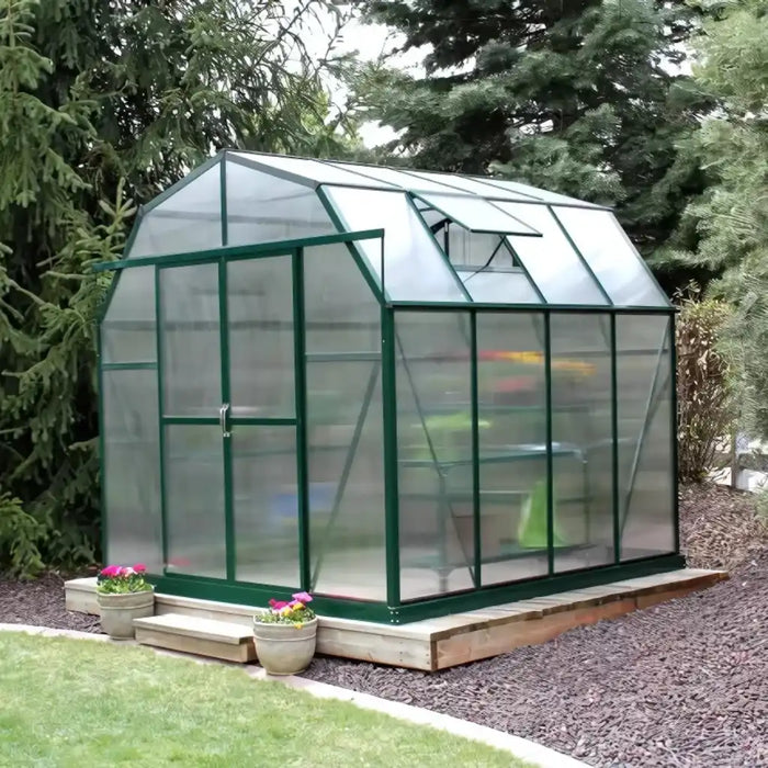 Grandio Elite 8x8 Greenhouse Kit 10mm Polycarbonate Barn Style Aluminum Frame