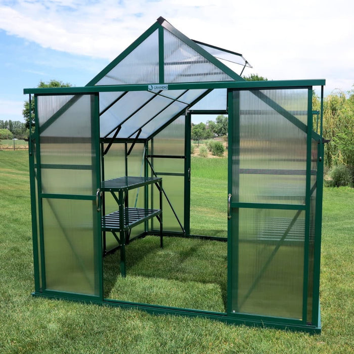 Grandio Ascent 8x8 Greenhouse Kit 6mm Twin Wall Polycarbonate