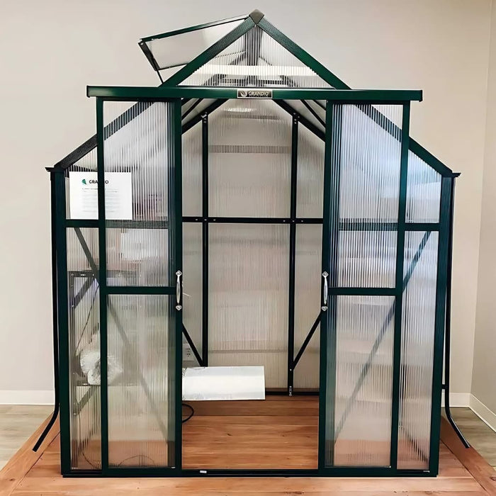 Grandio Element 6x4 Greenhouse Kit 10mm Polycarbonate Aluminum Frame