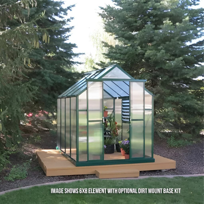 Grandio Element 6x8 Greenhouse Kit 10mm Polycarbonate Aluminum Frame