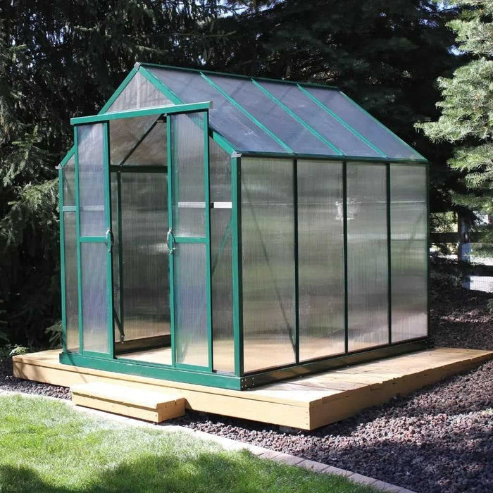 Grandio Element 6x8 Greenhouse Kit 10mm Polycarbonate Aluminum Frame