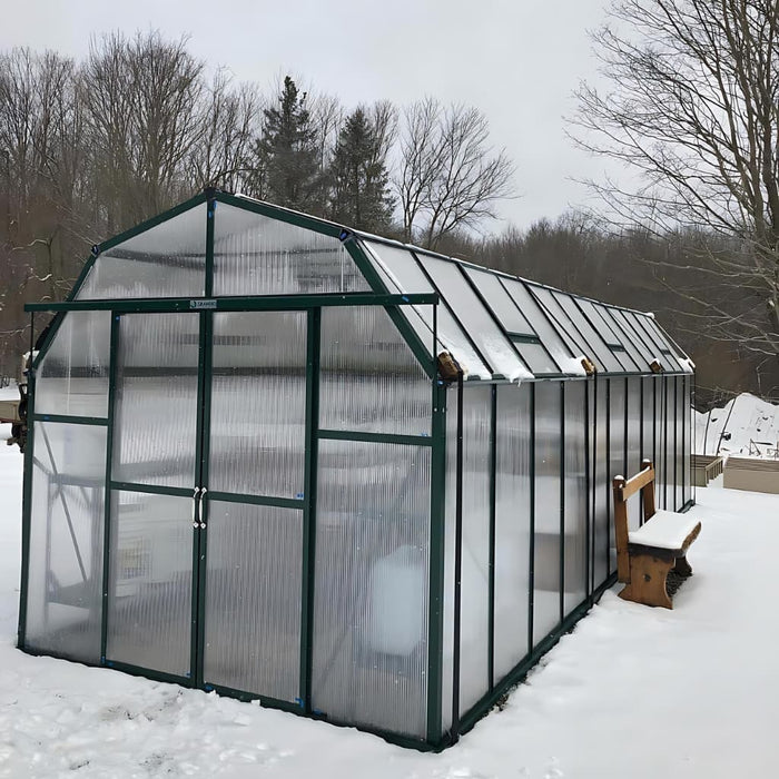 Grandio Elite 8x24 Greenhouse Kit 10mm Polycarbonate Heavy Duty Aluminum Frame