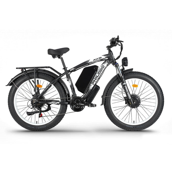 PHILODO Upgraded H8 60V Dual Motor Fat Tire Electric Bike 5000 Watts