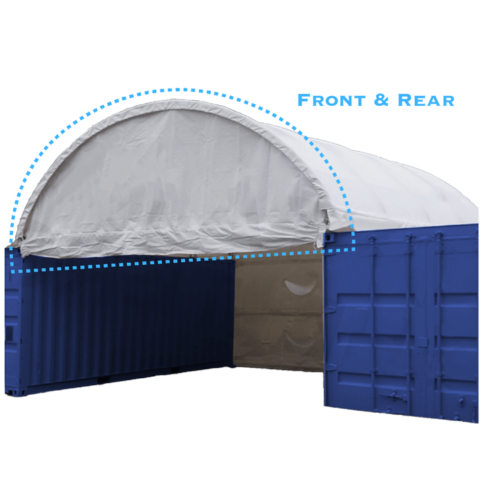 Chery Industrial Front and Back Half Panels for Container Canopy Shelter 40′ W × 40′ L × 13′ H