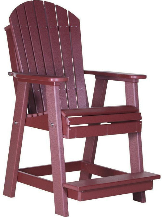 LuxCraft Recycled Plastic Counter Height Adirondack Balcony Table Set