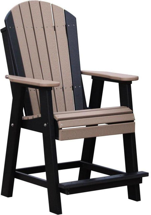 LuxCraft Recycled Plastic Adirondack Balcony Chair Set with 28"H Side Table (Counter Height )