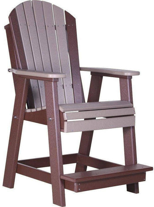 LuxCraft Recycled Plastic Counter Height Adirondack Balcony Table Set