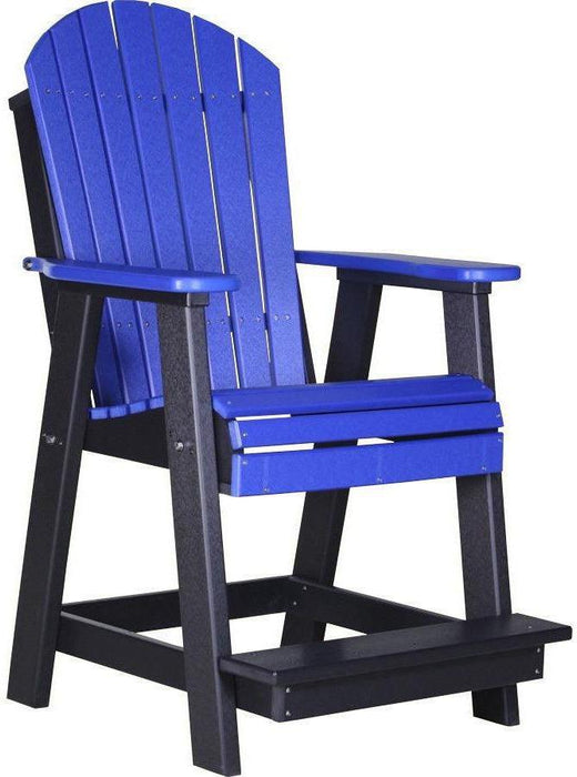 LuxCraft Recycled Plastic Adirondack Balcony Chair Set with 28"H Side Table (Counter Height )