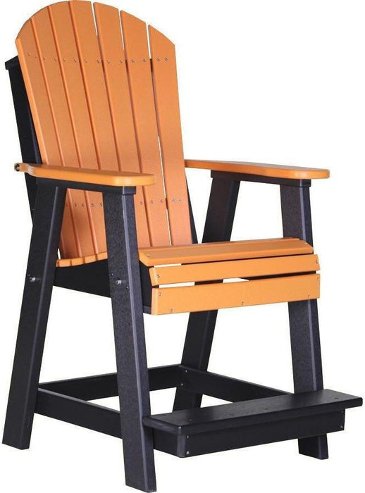 LuxCraft Recycled Plastic Counter Height Adirondack Balcony Table Set