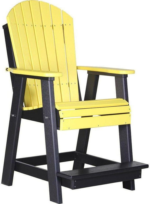 LuxCraft Recycled Plastic Counter Height Adirondack Balcony Table Set