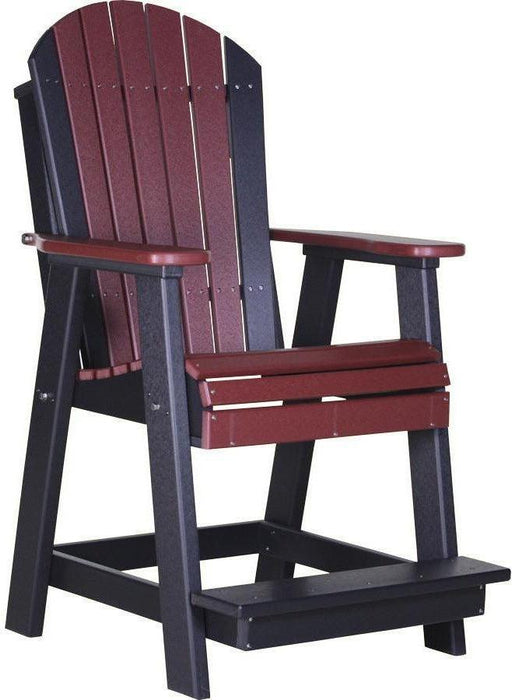 LuxCraft Recycled Plastic Counter Height Adirondack Balcony Table Set