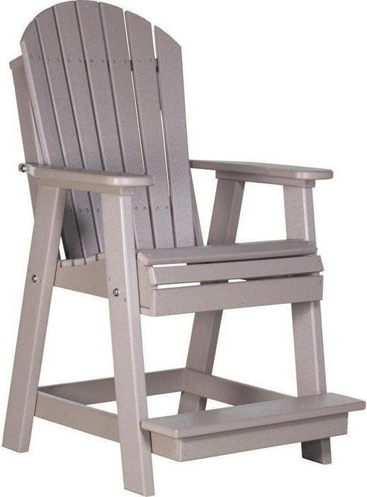 LuxCraft Recycled Plastic Counter Height Adirondack Balcony Table Set