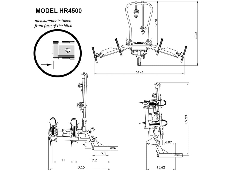 Hollywood Racks HR4500 Destination E Bike Rack for Electric Bikes