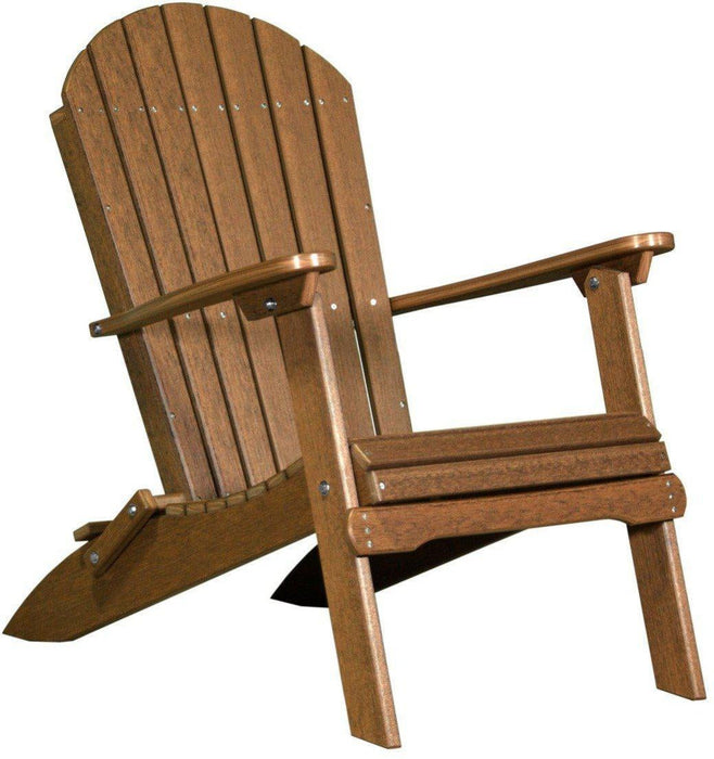 LuxCraft Recycled Plastic Folding Adirondack Chair