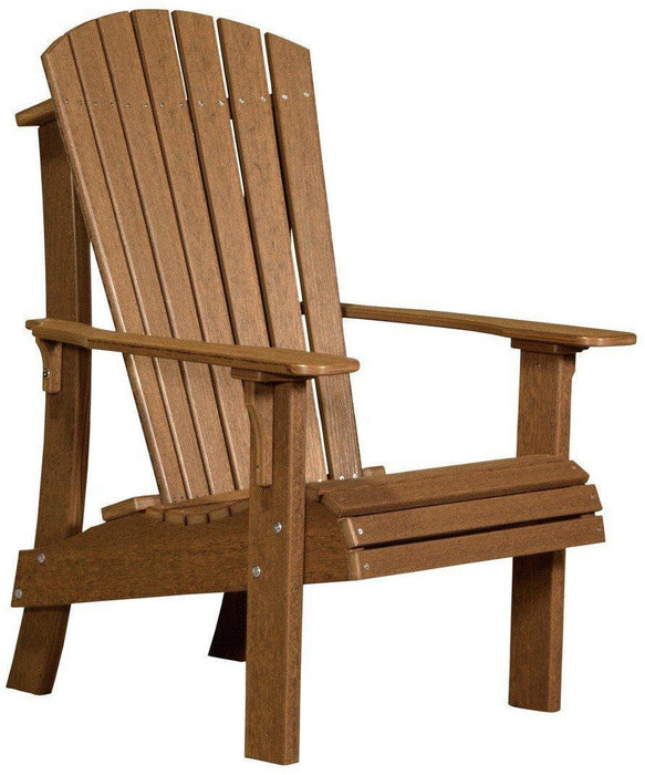 LuxCraft Recycled Plastic Royal Adirondack Chair with Elevated Seat Height