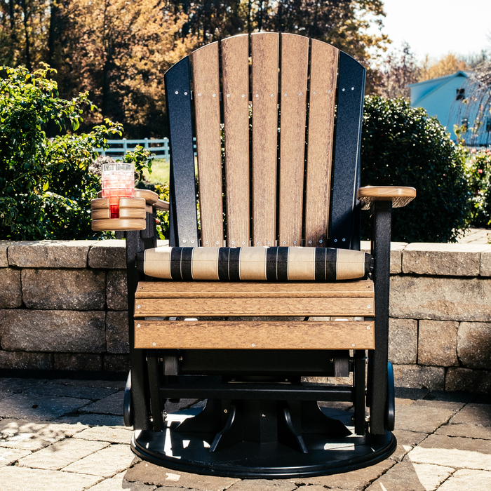 LuxCraft Recycled Plastic 2' Adirondack Swivel Glider Chair