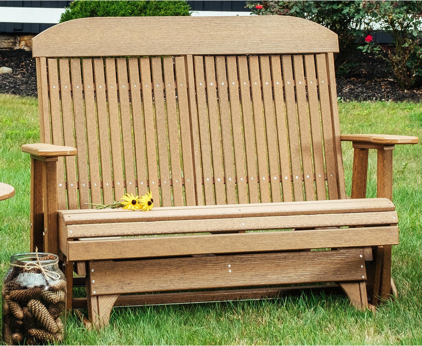 LuxCraft Classic Highback 4ft. Recycled Plastic Patio Glider