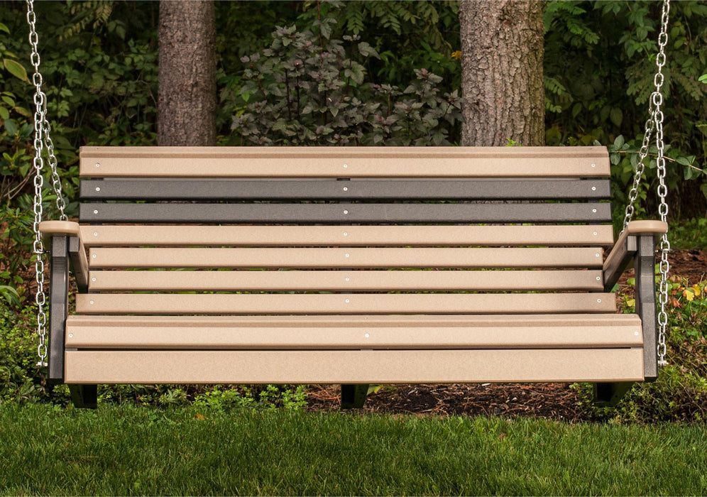 LuxCraft Rollback 4ft. Recycled Plastic Porch Swing