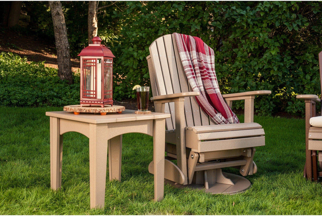 LuxCraft Recycled Plastic 2' Adirondack Swivel Glider Chair