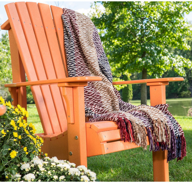 LuxCraft Recycled Plastic Royal Adirondack Chair with Elevated Seat Height