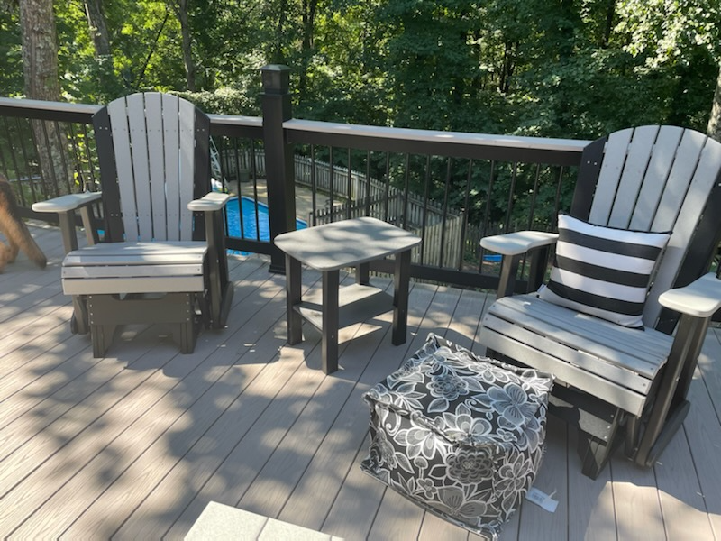 LuxCraft Recycled Plastic 2' Adirondack Glider Chair