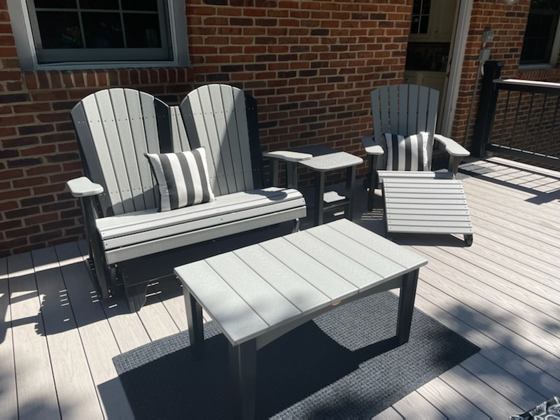 LuxCraft Recycled Plastic 4' Adirondack Glider Chair