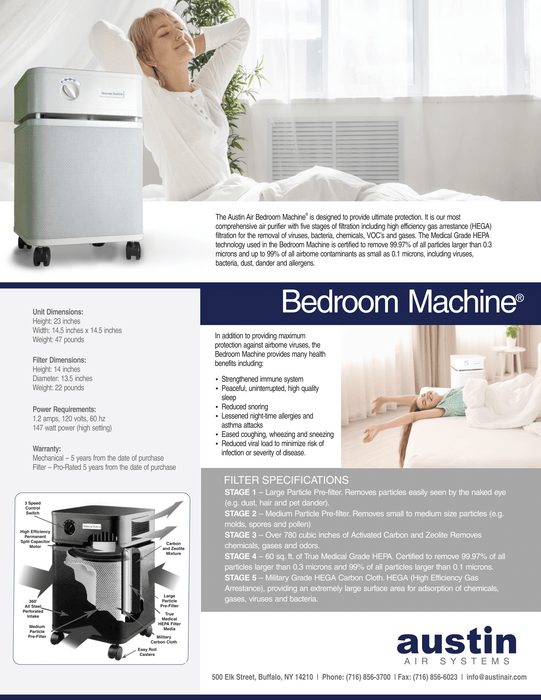 Austin Air Bedroom Machine Air Purifier | HEPA + Carbon + HEGA Filtration for Maximum Protection
