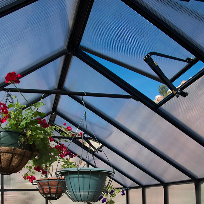 Riverstone Industries Monticello Moheat Edition Black Finish Greenhouse with Heater
