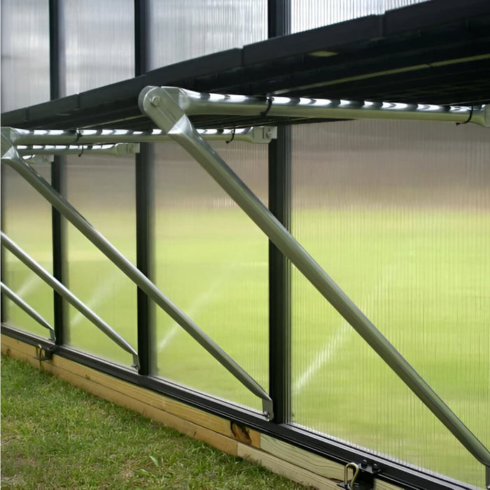Riverstone Industries Monticello Moheat Edition Black Finish Greenhouse with Heater