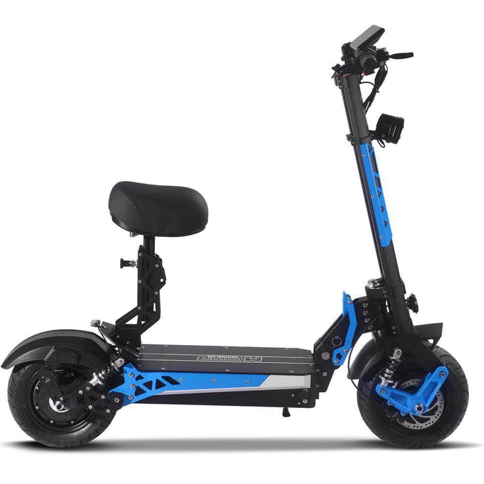 Mototec Switchblade 60v 4000w Foldable Lithium Electric Scooter - removable seat, full suspension