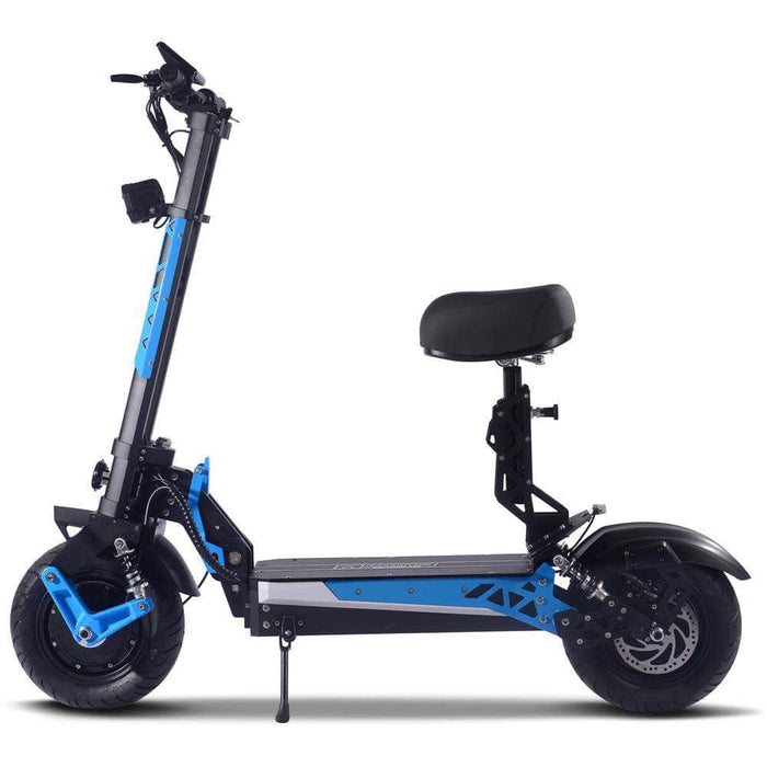 Mototec Switchblade 60v 4000w Foldable Lithium Electric Scooter - removable seat, full suspension