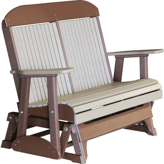 LuxCraft Classic Highback 4ft. Recycled Plastic Patio Glider