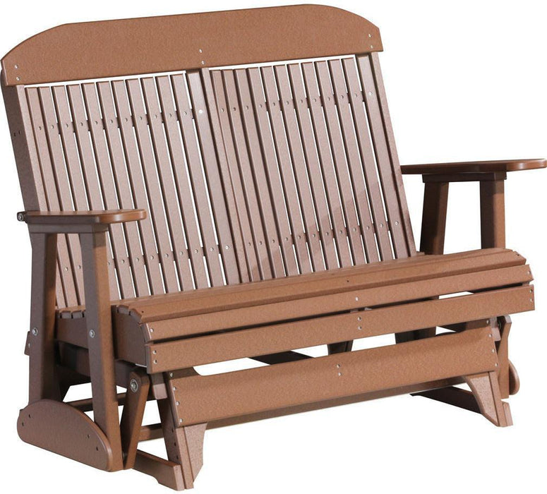 LuxCraft Classic Highback 4ft. Recycled Plastic Patio Glider