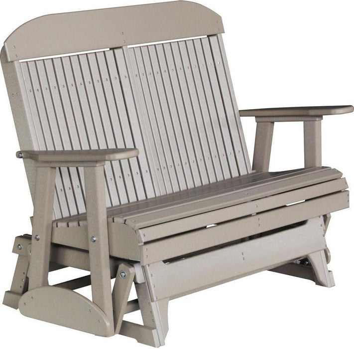 LuxCraft Classic Highback 4ft. Recycled Plastic Patio Glider